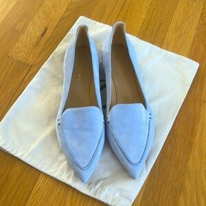 M. Gemi Sky Blue Suede Flats